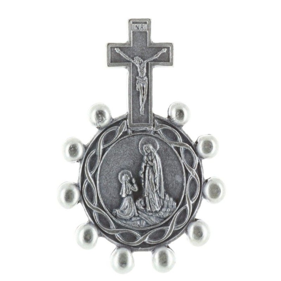Palais du Rosaire Chapelet Dizainier | Dizainier Metal Et Apparition De Lourdes Et Saint Christophe