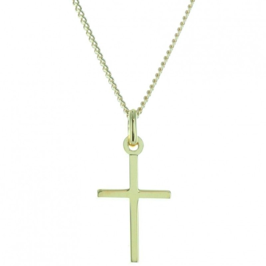 Palais du Rosaire Medaille Et Croix Plaque Or | Parure Pendentif Croix Moderne Plaque Or Et Chaine Doree 45Cm