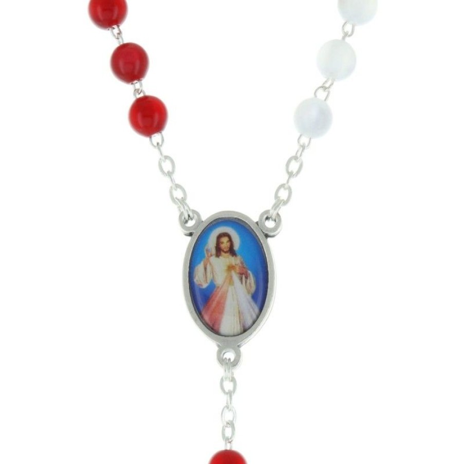 Palais du Rosaire Chapelet Verre | Chapelet De La Misericorde Divine Avec Le Coeur De Jesus Misericordieux
