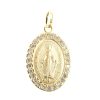Palais du Rosaire Medaille Et Croix Plaque Or | Medaille Plaque Or, Vierge Miraculeuse Et Contours Strass 25Mm
