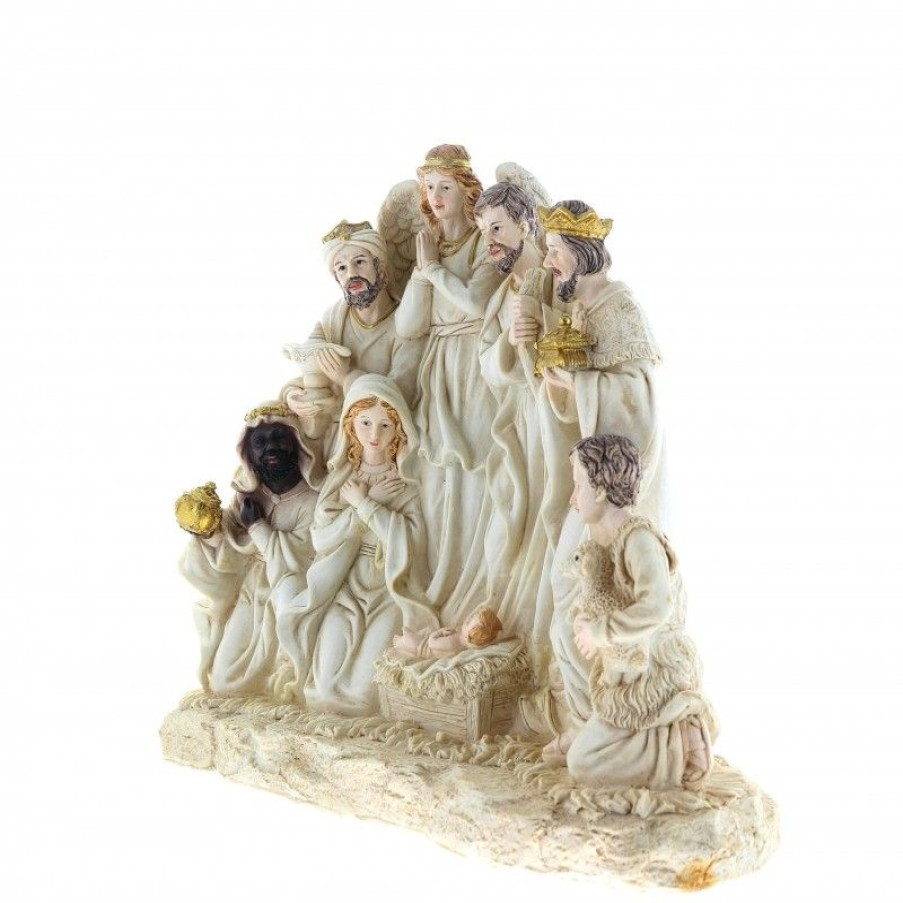 Palais du Rosaire Creche | Creche De La Nativite De 27 Cm En Resine