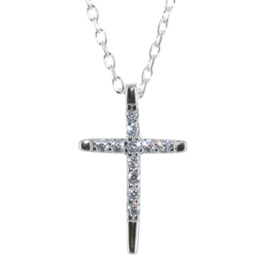 Palais du Rosaire Medaille Et Croix Argent | Parure En Argent, Pendentif Croix A Strass Sur Chaine De 50Cm