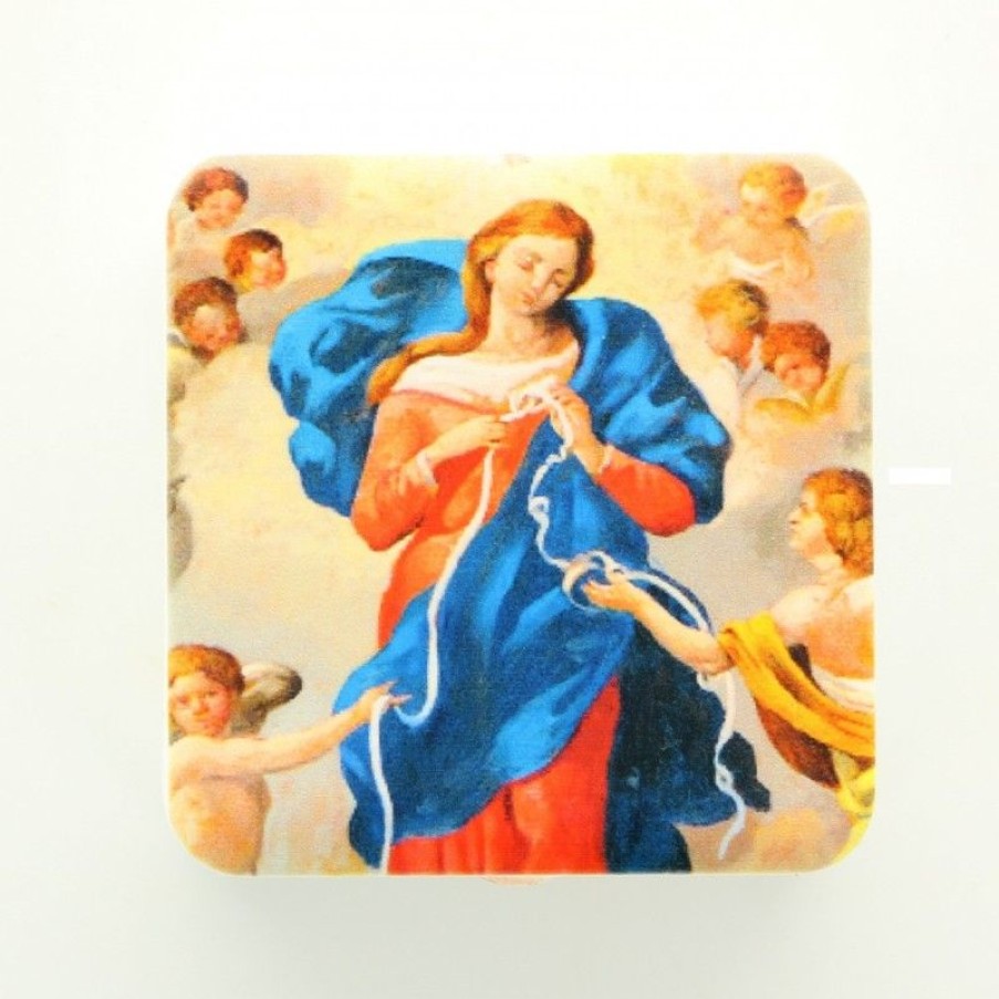 Palais du Rosaire Chapelet Bois | Chapelet Marie Qui Defait Les Noeuds, Grains Bois Sur Corde Avec Boite Decoree