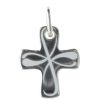 Palais du Rosaire Medaille Et Croix Argent | Pendentif Croix Argent Arrondi