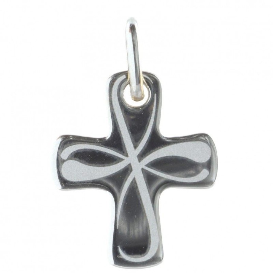 Palais du Rosaire Medaille Et Croix Argent | Pendentif Croix Argent Arrondi