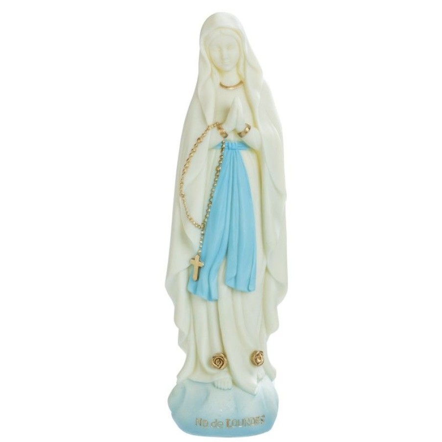 Palais du Rosaire Statue Lumineuse | Statue Vierge Marie Lumineuse En Resine 14 Cm