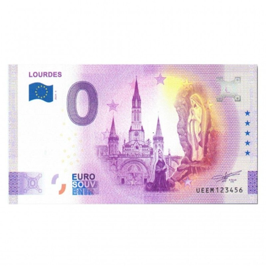 Palais du Rosaire Monnaie Et Billet | Billet 0 Souvenir Lourdes 2024 - Edition Limitee Numerotee