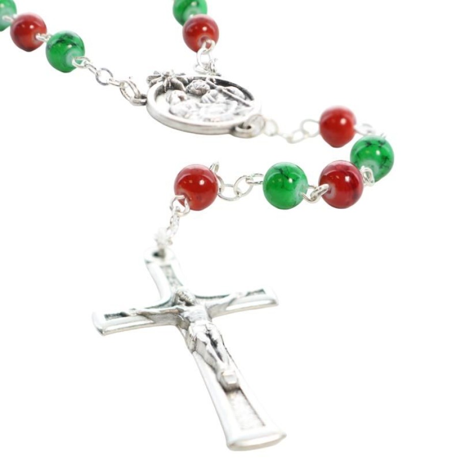 Palais du Rosaire Chapelet Verre | Chapelet De Noel En Verre Avec Paters Etoiles Hematite