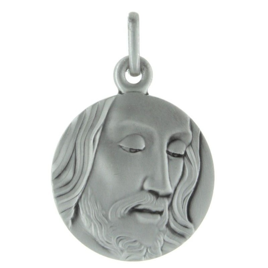 Palais du Rosaire Medaille Et Croix Argent | Medaille De Jesus Christ En Argent