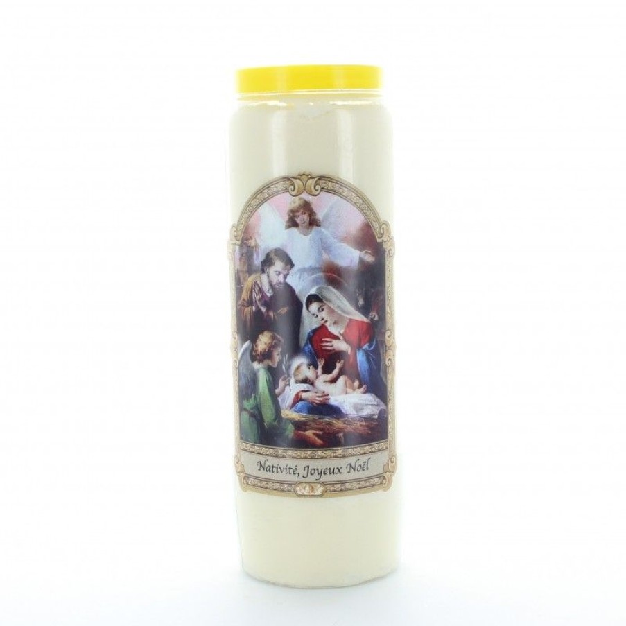 Palais du Rosaire Bougie Neuvaine | Lot De 6 Bougies Neuvaine Nativite, Joyeux Noel
