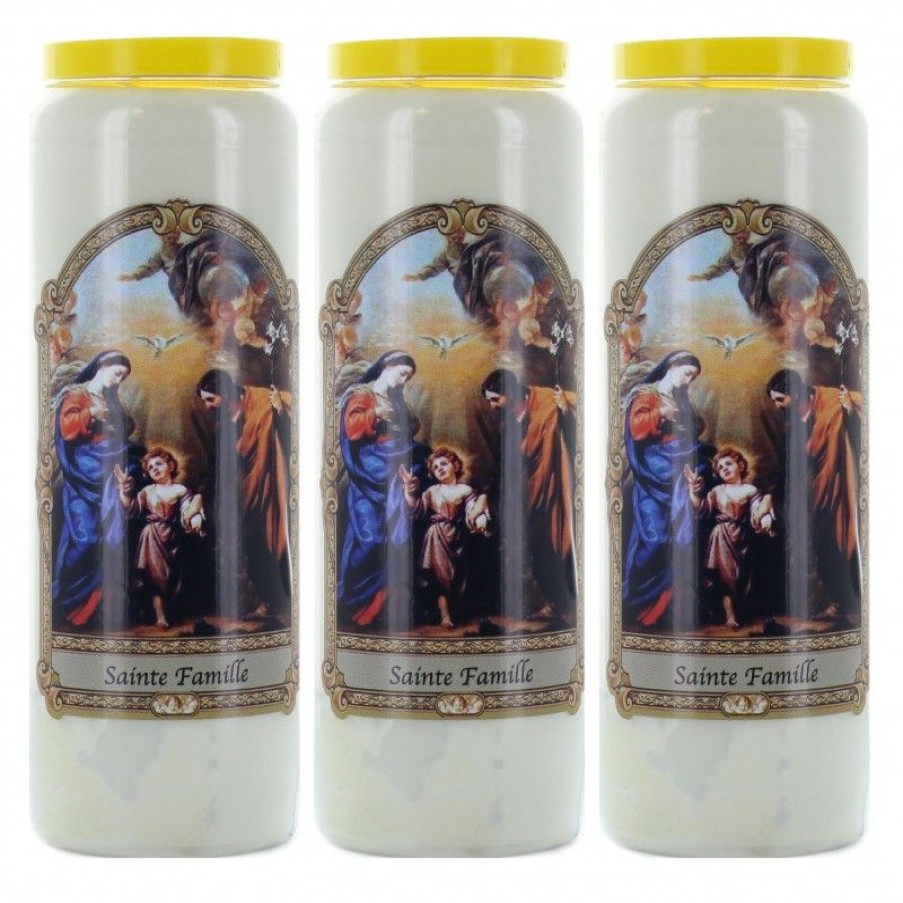Palais du Rosaire Bougie Neuvaine | Lot De 3 Bougies De Neuvaine Sainte Famille