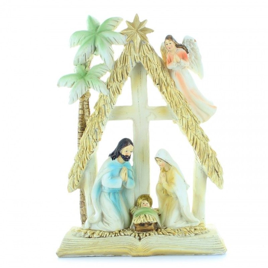 Palais du Rosaire Creche | Creche De La Sainte Famille En Resine 22Cm