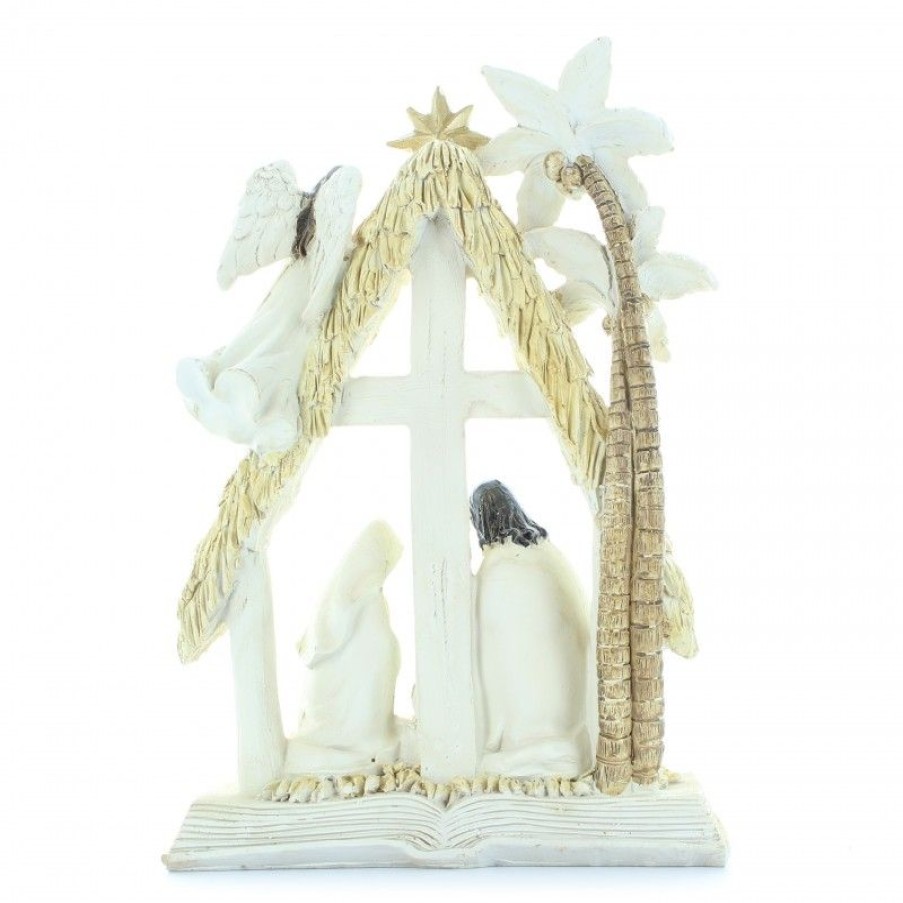Palais du Rosaire Creche | Creche De La Sainte Famille En Resine 22Cm