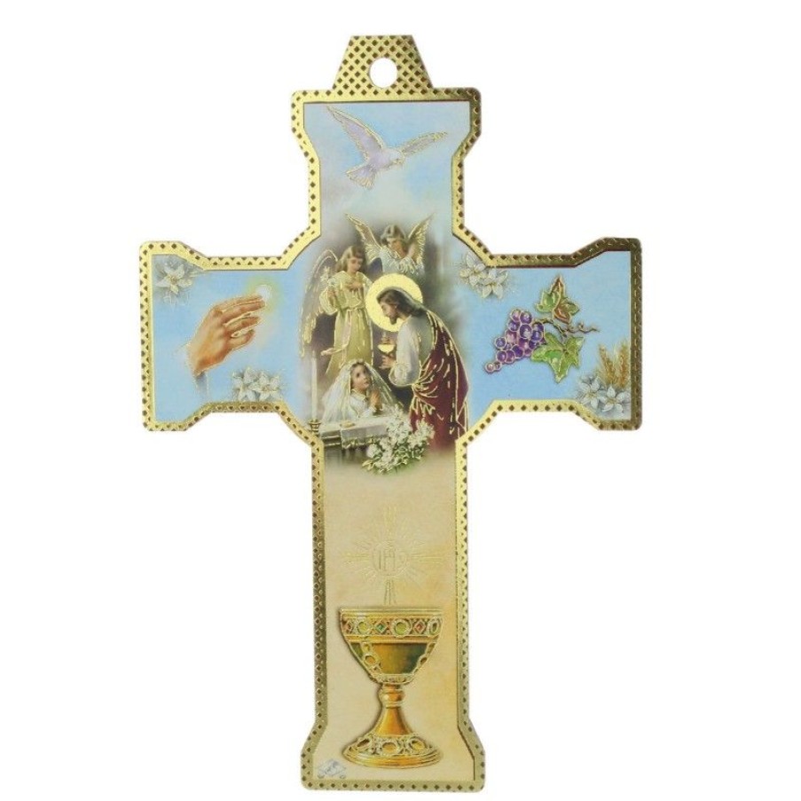 Palais du Rosaire Communion | Croix De Communion Pour Fille Avec Un Certificat Souvenir