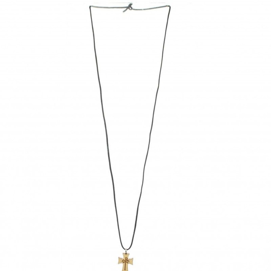 Palais du Rosaire Croix En Pendentif | Croix Ensemble En Bois D'Erable De 2,5Cm Avec Cordon