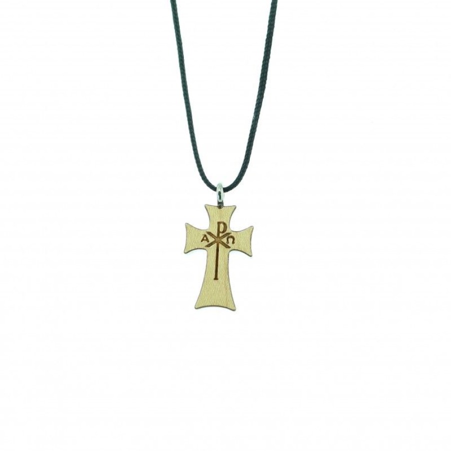 Palais du Rosaire Croix En Pendentif | Croix Ensemble En Bois D'Erable De 2,5Cm Avec Cordon