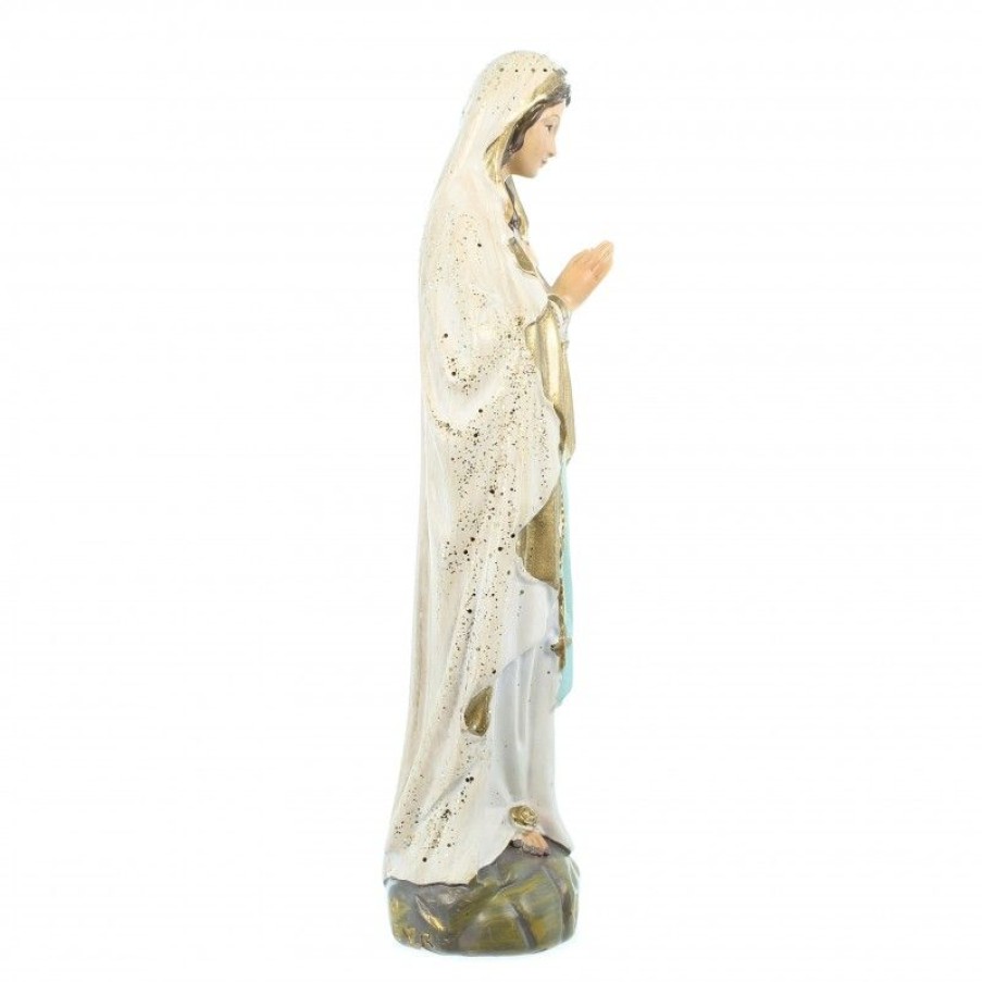 Palais du Rosaire Statue De Notre Dame De Lourdes | Statue Notre Dame De Lourdes A Paillettes En Resine 14Cm