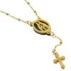Palais du Rosaire Collier Fantaisie | Collier Chapelet Avec Un Coeur De Notre Dame De Lourdes