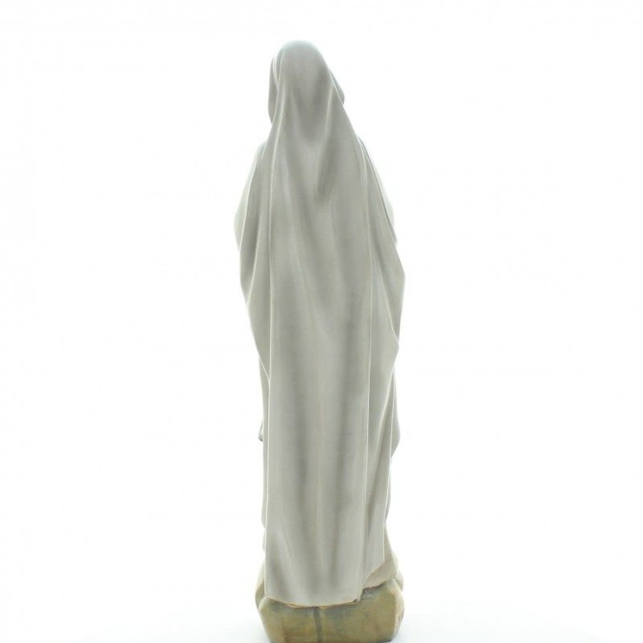Palais du Rosaire Statue De Notre Dame De Lourdes | Statue Notre Dame De Lourdes Patinee Avec Mateau Or En Resine 40 Cm
