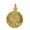 Palais du Rosaire Medaille Et Croix Plaque Or | Medaille De Saint Joseph En Plaque Or 18Mm