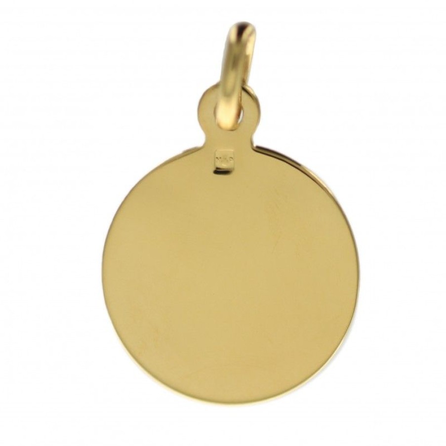 Palais du Rosaire Medaille Et Croix Plaque Or | Medaille De Saint Joseph En Plaque Or 18Mm