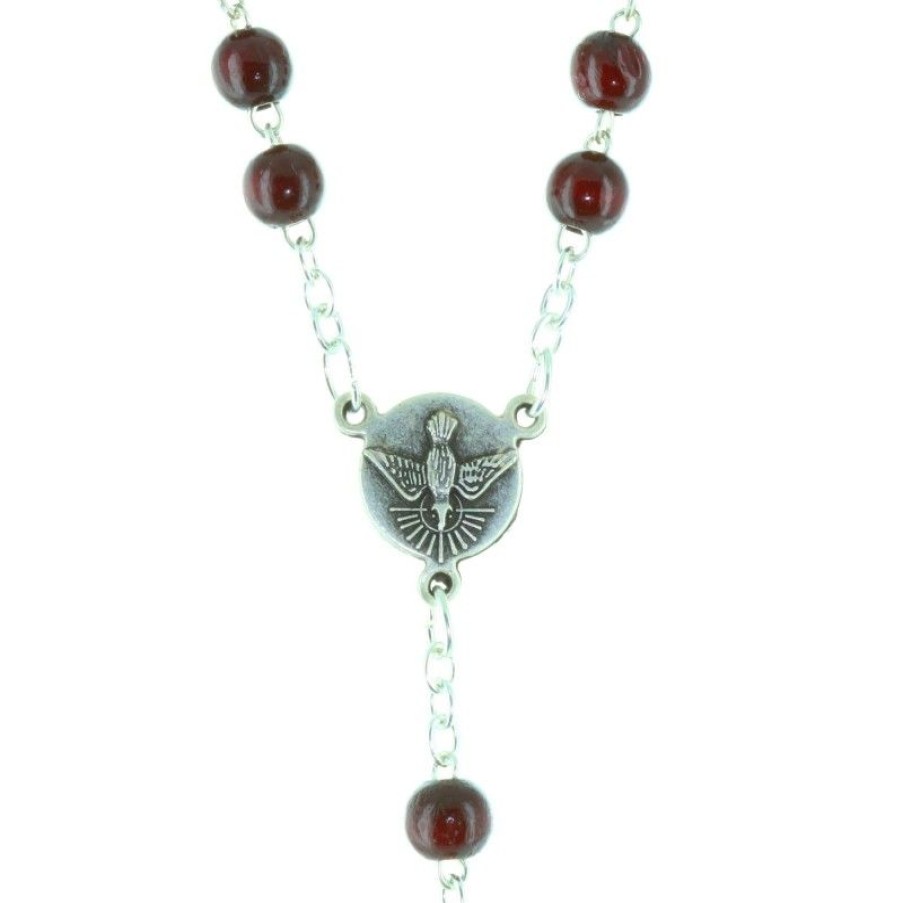 Palais du Rosaire Chapelet Bois | Chapelet De Lourdes En Bois Et Coeur Apparition De Lourdes Coloree