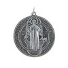 Palais du Rosaire Medaille Et Croix Metal | Petite Medaille De Saint Benoit En Metal Argente 1,7Cm