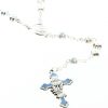Palais du Rosaire Chapelet Pour Enfant | Chapelet De Communion Bleu Avec Fleurs Argentees Et Sa Boite
