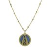Palais du Rosaire Collier Fantaisie | Collier Religieux Avec Un Medaillon Moderne De Notre Dame De Lourdes