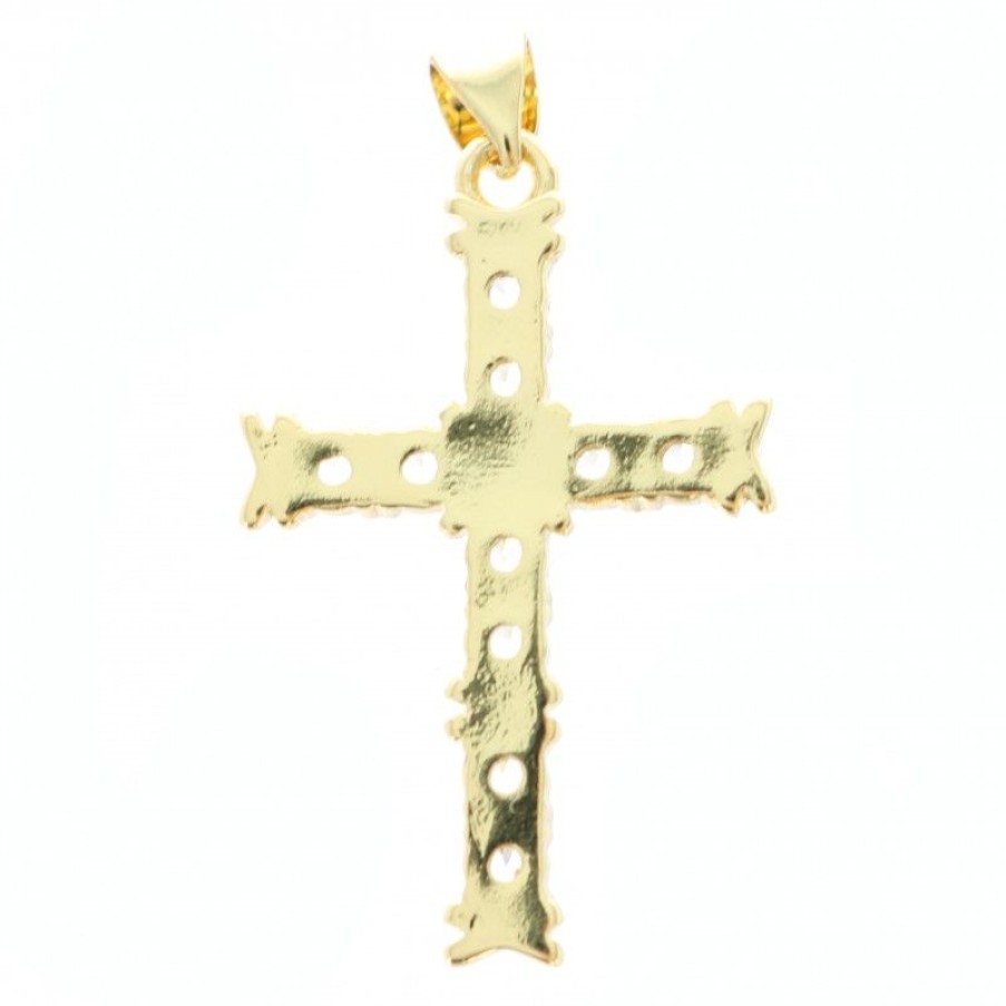Palais du Rosaire Medaille Et Croix Metal | Croix En Metal Dore Et Strass 3Cm