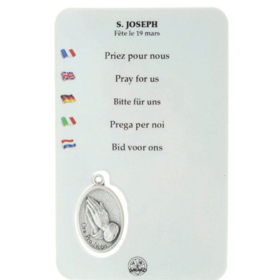 Palais du Rosaire Image Religieuse | Image Religieuse De Saint Joseph Avec Une Medaille