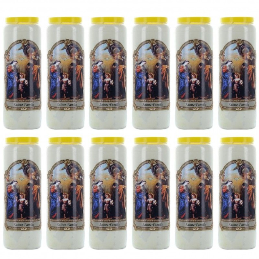 Palais du Rosaire Bougie Neuvaine | Lot De 12 Bougies De Neuvaine Sainte Famille