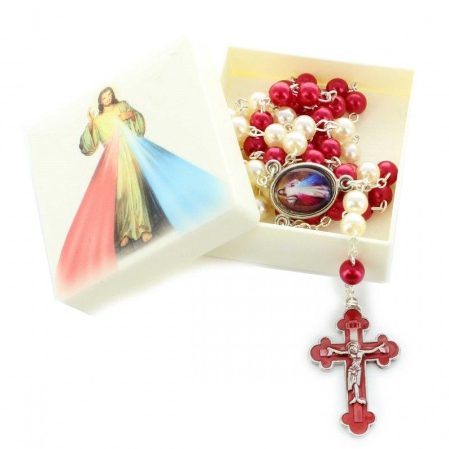 Palais du Rosaire Chapelet Verre | Chapelet Jesus Misericordieux Et Sa Boite