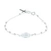 Palais du Rosaire Bracelet Argent | Bracelet Dizainier En Argent Avec Une Medaille Miraculeuse Et Un Pendentif Croix