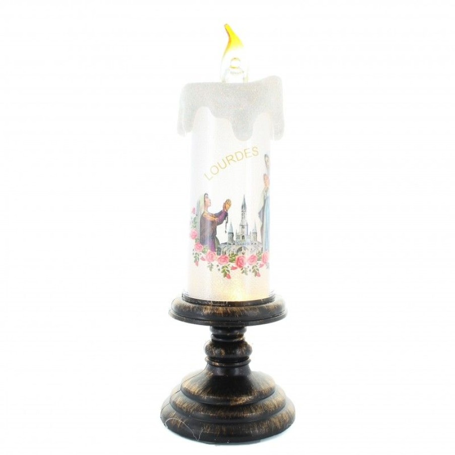 Palais du Rosaire Bougie Decorative | Bougeoir Led De L'Apparition De Lourdes