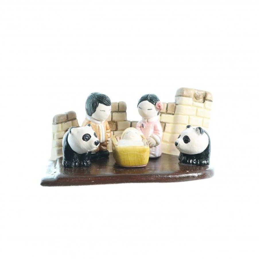 Palais du Rosaire Creche | Creche Chine En Ceramique 8X7Cm