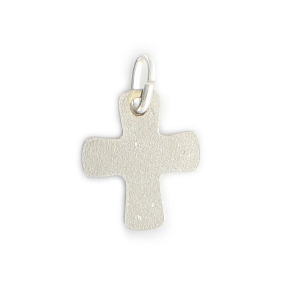 Palais du Rosaire Medaille Et Croix Metal | Croix Argentee Avec Colombe Bleu Incrustee De 16 Mm