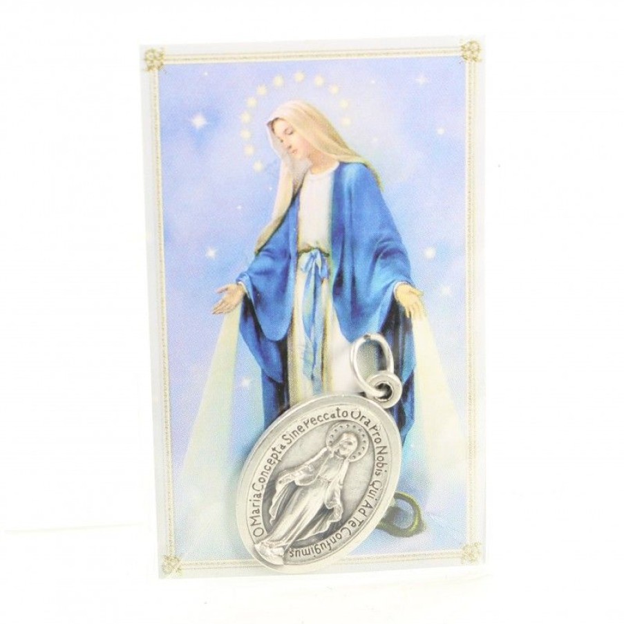Palais du Rosaire Medaille Et Croix Metal | Medaille Vierge Miraculeuse En Metal