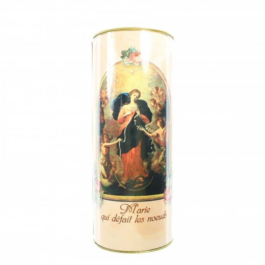 Palais du Rosaire Bougie Decorative | Bougie Veilleuse Marie Qui Defait Les Noeuds 15X6Cm