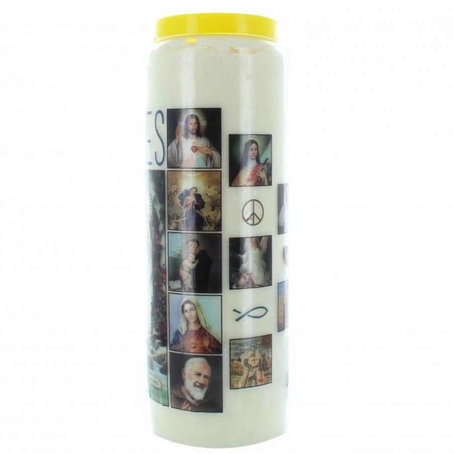 Palais du Rosaire Bougie Neuvaine | Lot De 20 Bougies Neuvaine Apparition Et Saints