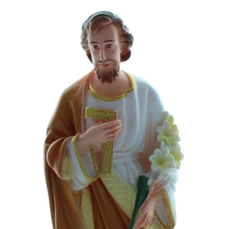 Palais du Rosaire Statue De Saint Joseph | Statue De Saint Joseph Charpentier En Resine Coloree 30Cm