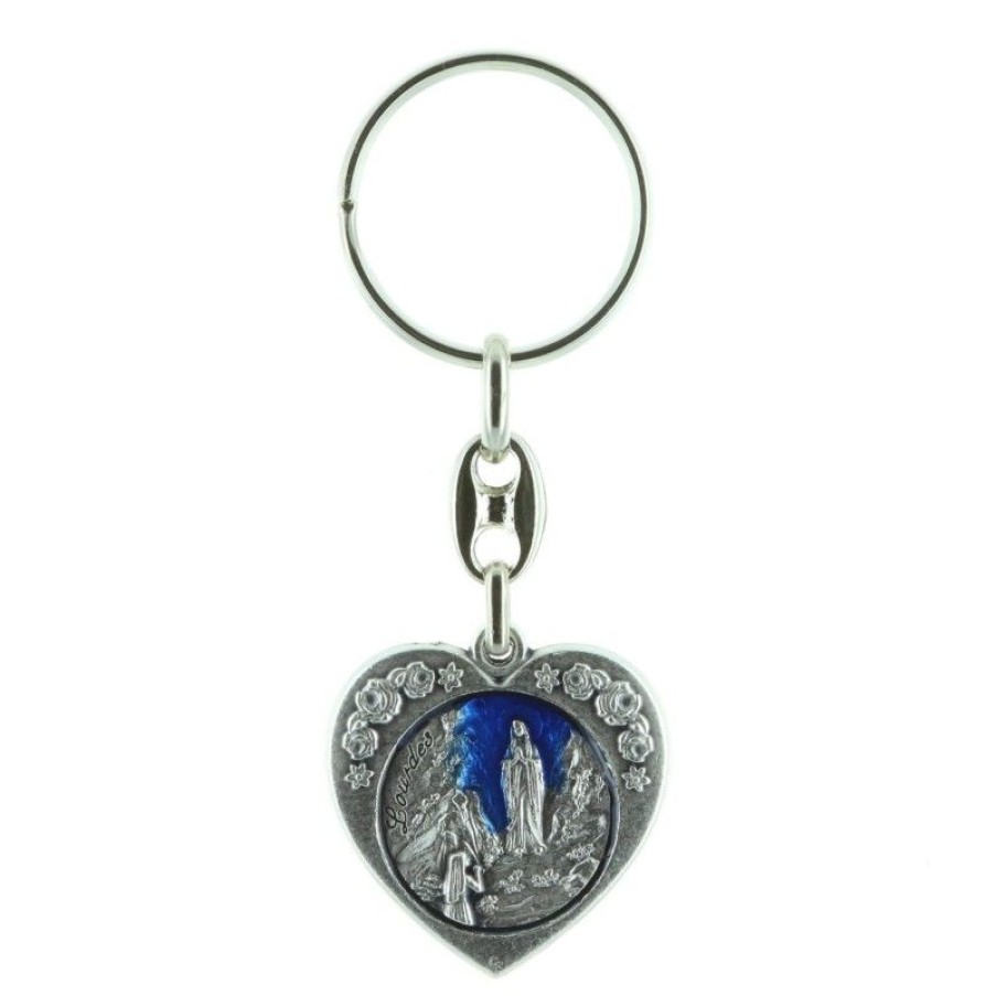 Palais du Rosaire Porte&Cles | Porte-Cles En Forme De Coeur Et Apparition De Lourdes