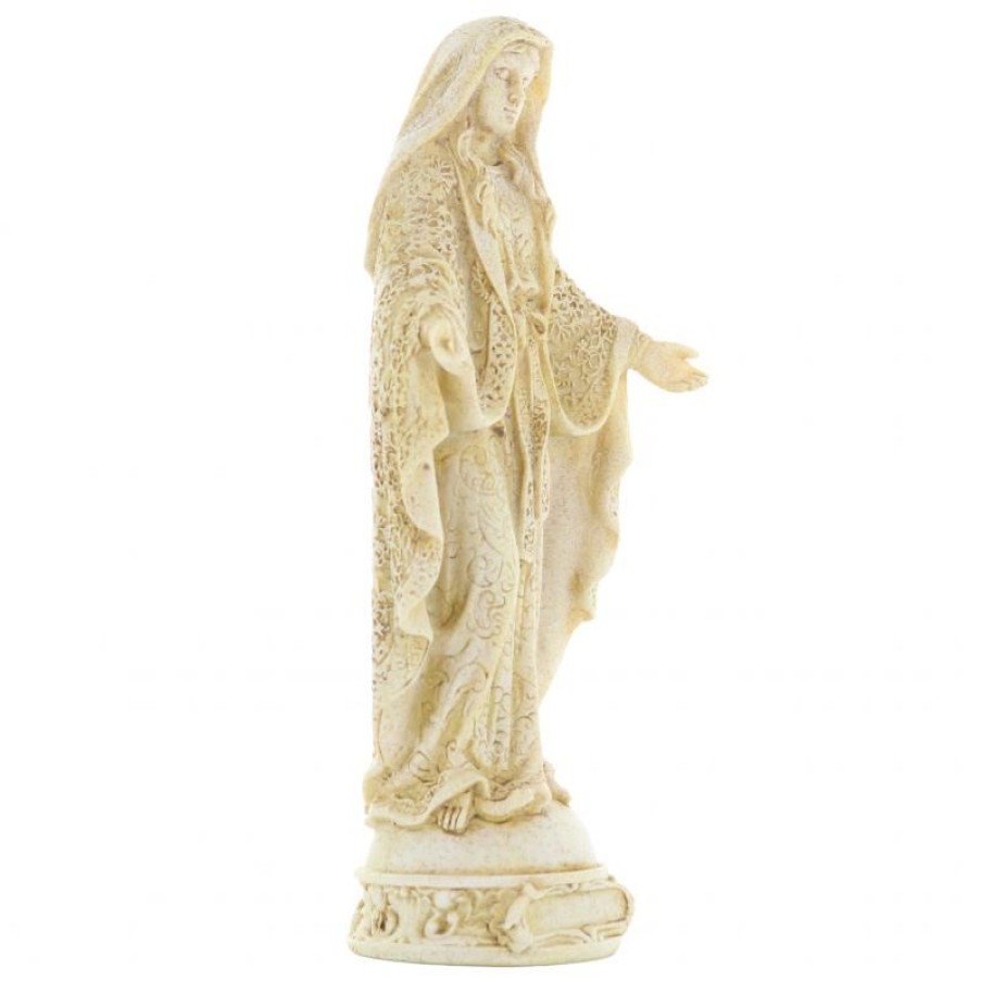 Palais du Rosaire Statue Vierge Miraculeuse | Statue De La Vierge Miraculeuse En Pierre Et Resine De 21Cm
