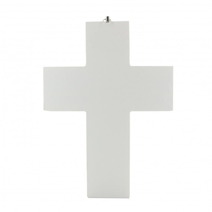 Palais du Rosaire Crucifix Bois | Crucifix Moderne En Bois Blanc 20 Cm