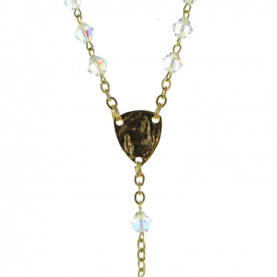 Palais du Rosaire Chapelet Cristal | Chapelet Cristal De Lourdes Avec Perles Swarovski De 5 Mm