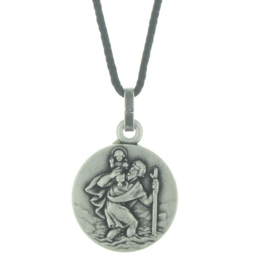 Palais du Rosaire Collier Fantaisie | Collier De Saint Christophe En Corde Avec Une Priere