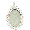 Palais du Rosaire Medaille Et Croix Plaque Or | Medaille Vierge Miraculeuse Plaque Or 32 Mm Tour Dentelle