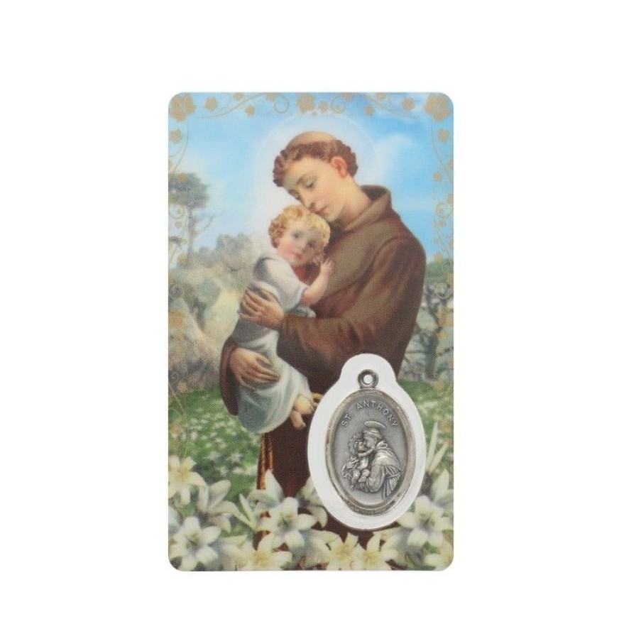 Palais du Rosaire Image Religieuse | Carte De Priere De Saint Antoine Avec Medaille