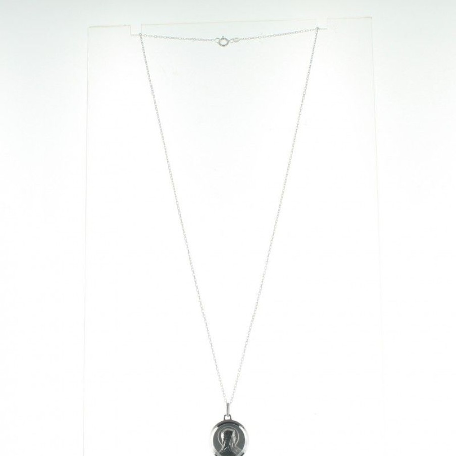 Palais du Rosaire Medaille Et Croix Argent | Medaille Et Chaine Argent De La Vierge Marie De 20Mm Et 5,5G