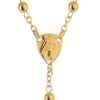 Palais du Rosaire Chapelet Metal | Chapelet De Lourdes Dore Goldor , Coeur Apparition De Lourdes